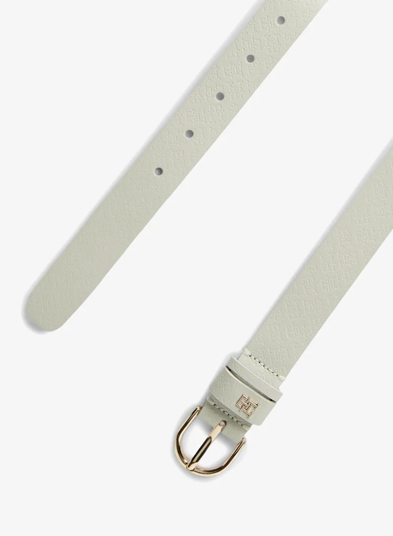 TOMMY HILFIGER  Essential Monogram Plaque Leather Belt for Women | Best Price UAE